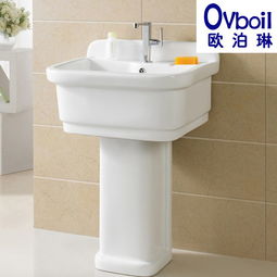 潮州陶瓷立柱盆 浴室洗衣池、陽(yáng)臺(tái)拖布池、地拖桶、拖把盆廠家直銷批發(fā)，品質(zhì)與實(shí)惠兼具